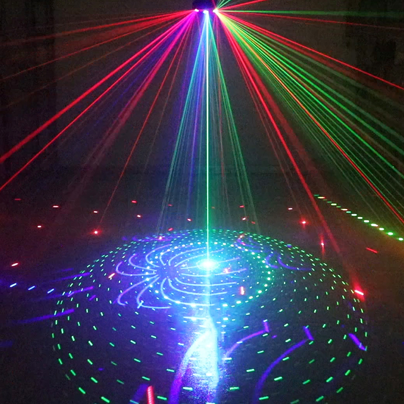 (image for) Rainbow Laser Pointer DJ club party stage lighting moving heads led lights for decoration